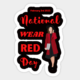 National Wear Red Day Sticker